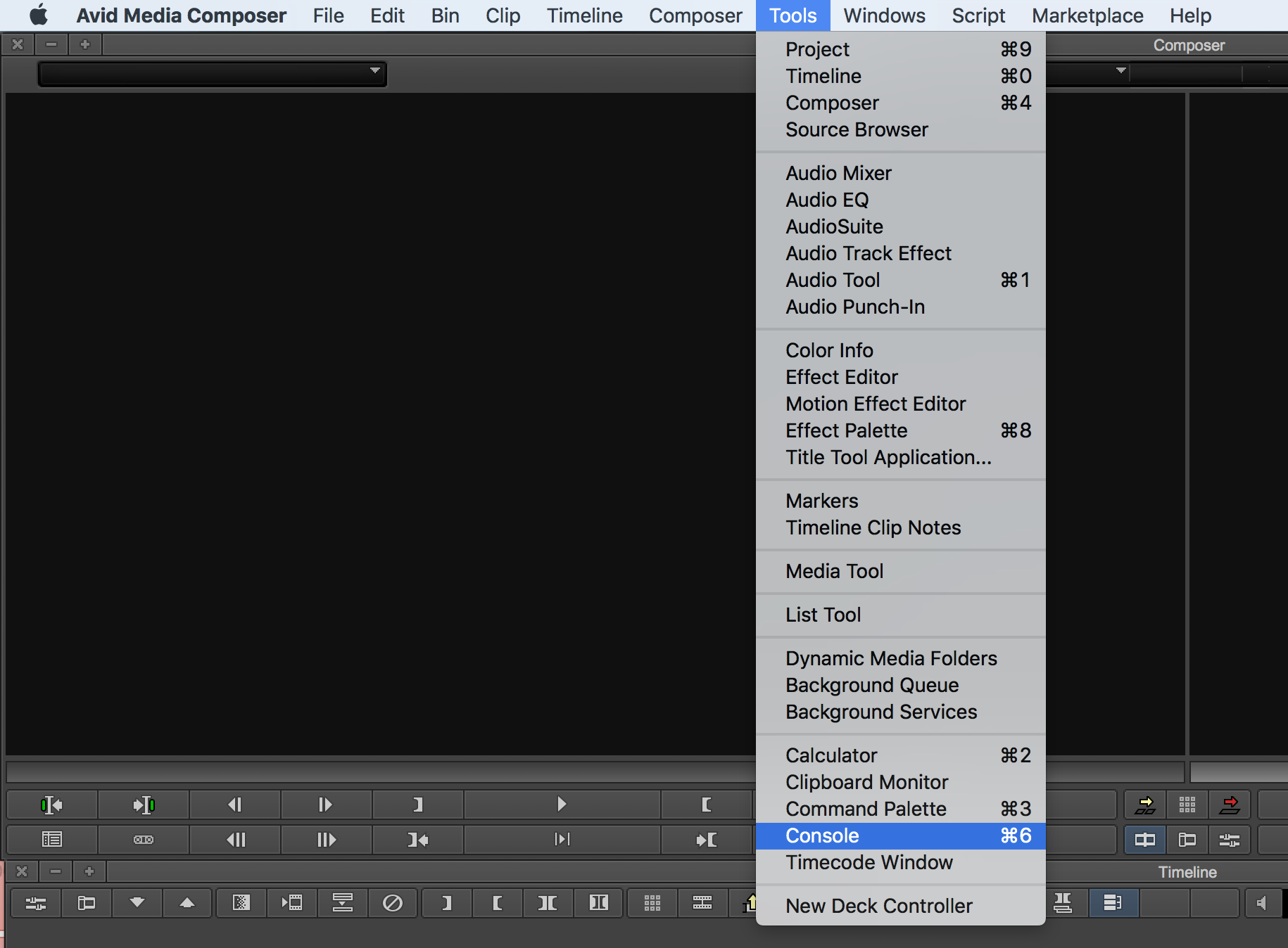 MediaComposer_Tools_consoleMenu.png