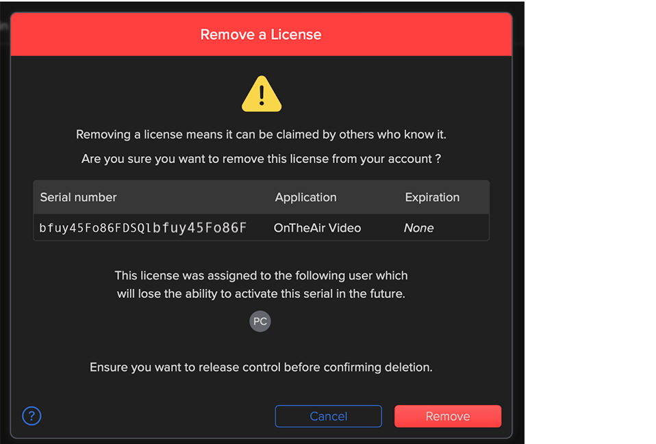 2 - Remove a license.png