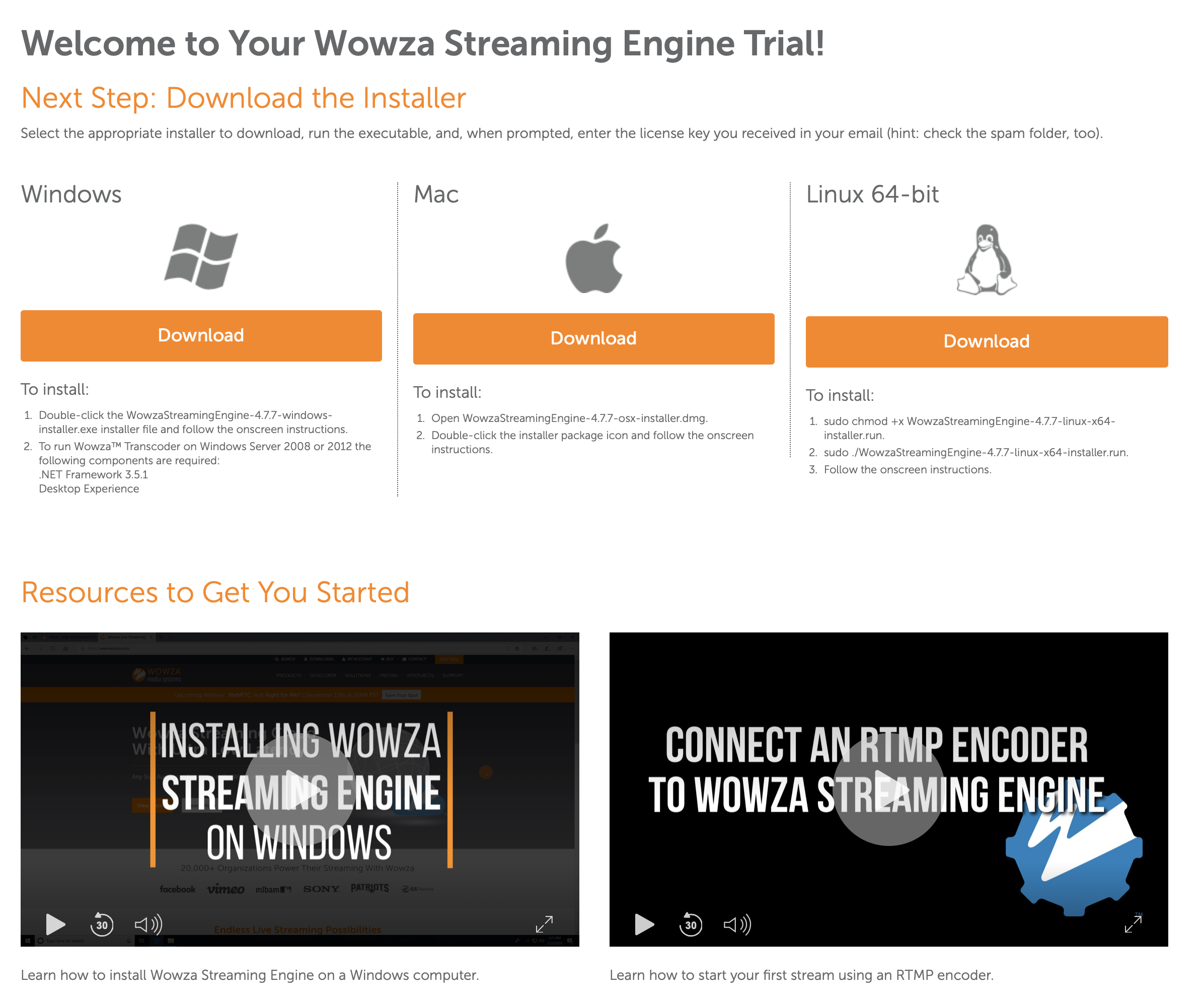 wowza streaming engine