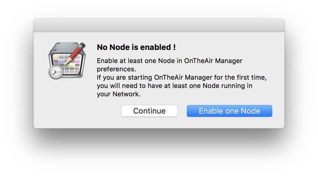 ontheair node